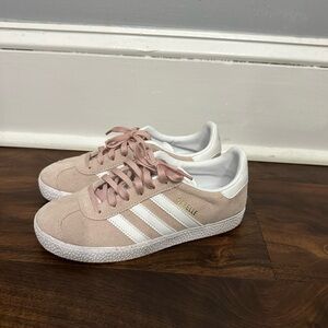 Adidas Gazelle Pink and White Sneakers